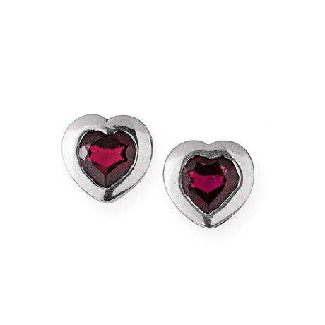 Heartbreaker Stone kleine Ohrstecker mit Granat