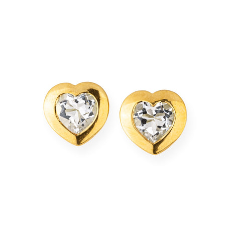 Heartbreaker Stone kleine Ohrstecker mit Bergkristall