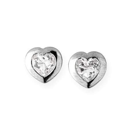 Heartbreaker Stone kleine Ohrstecker mit Bergkristall