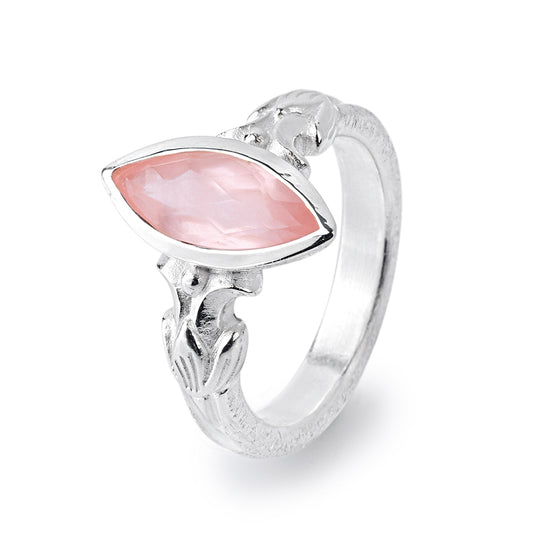 La Belle Epoque kleiner Ring mit Rosenquarznavette