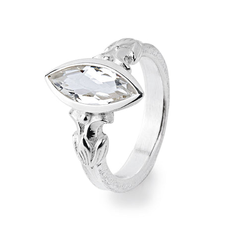 La Belle Epoque kleiner Ring mit Bergkristallnavette