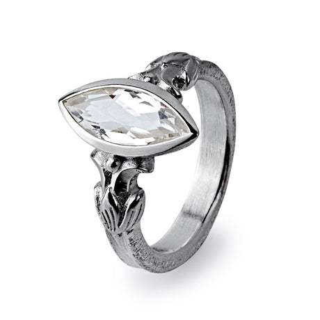 La Belle Epoque kleiner Ring mit Bergkristallnavette