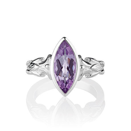 La Belle Epoque kleiner Ring mit Amethystnavette
