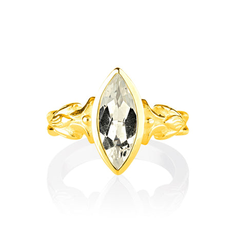 La Belle Epoque kleiner Ring mit Bergkristallnavette