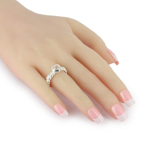 Heartbreaker Stone mini Ring mit Rosenquarz