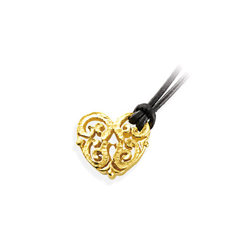 Breakfast at T kleiner Herz Anhänger inklusive Lederband