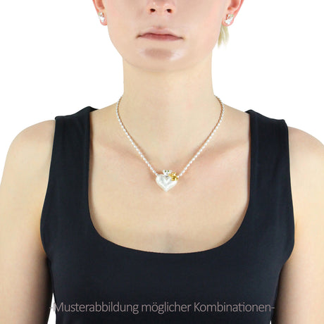 Froschkönig mittlerer Herz Anhänger mit Frosch und Peridot