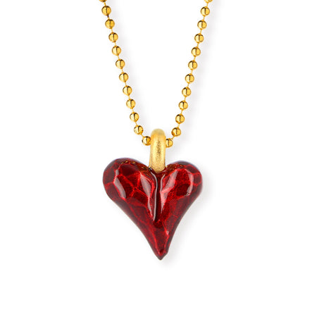 Heartbreaker mini Herz Anhänger mit rotem Brandlack