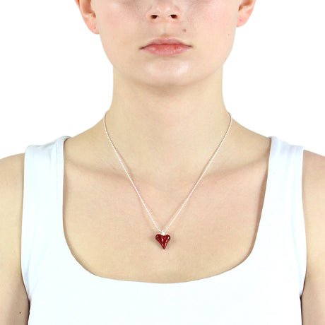 Heartbreaker mini Herz Anhänger mit rotem Brandlack
