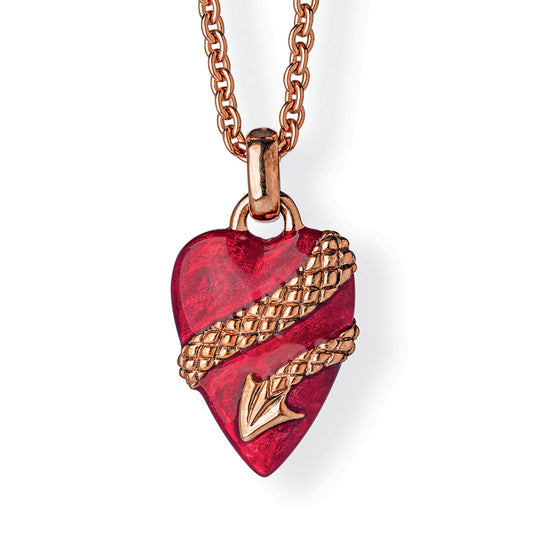 Drachenschwanz kleiner Anhänger mit rotem Brandlack