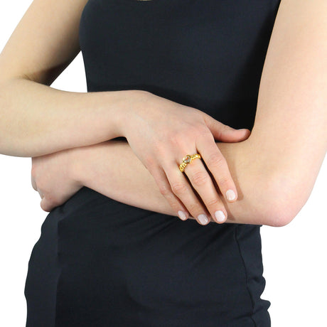 Heartbreaker Stone mini Ring mit Bergkristall Steinherz