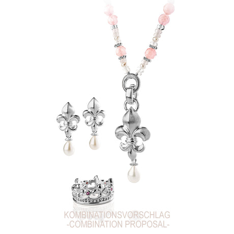 Lilienkönigin Kronenring mit Pink Saphir