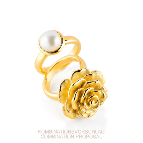 Rosenregen kleiner Ring mit Perle