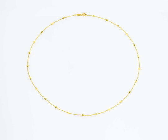 Feine Kugelkette mit Federring in der Länge 45 cm