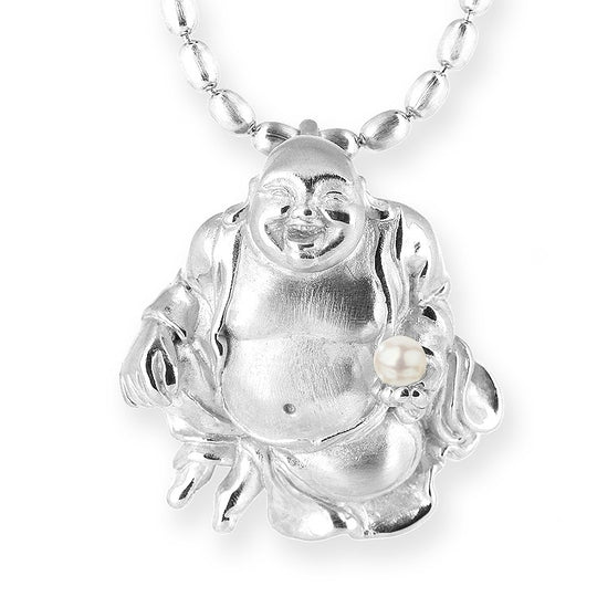 Little Buddha großer Anhänger mit Süßwasserperle