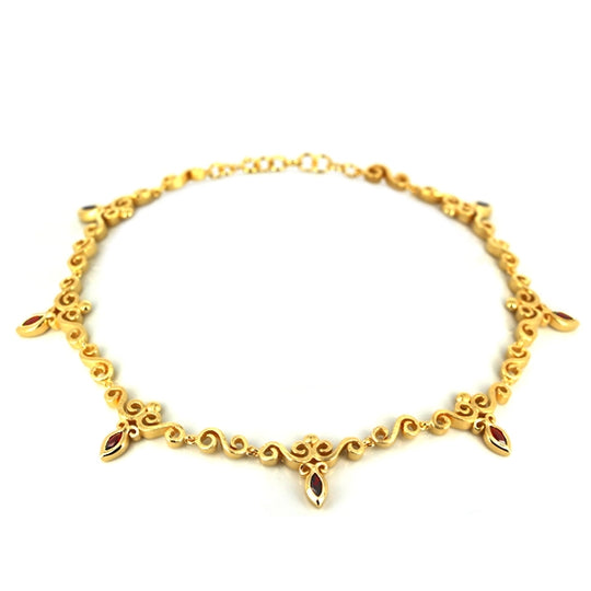 Mary Stuart Collier mit Granat in der Länge 45 cm