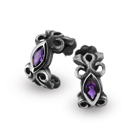 Mary Stuart 3/4 Creolen mit Amethyst