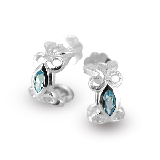 Mary Stuart 3/4 Creolen mit Topas