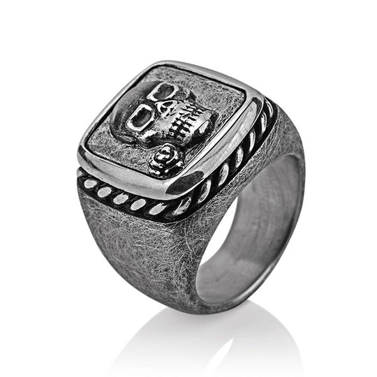 Heimathafen Siegelring mit Totenkopf