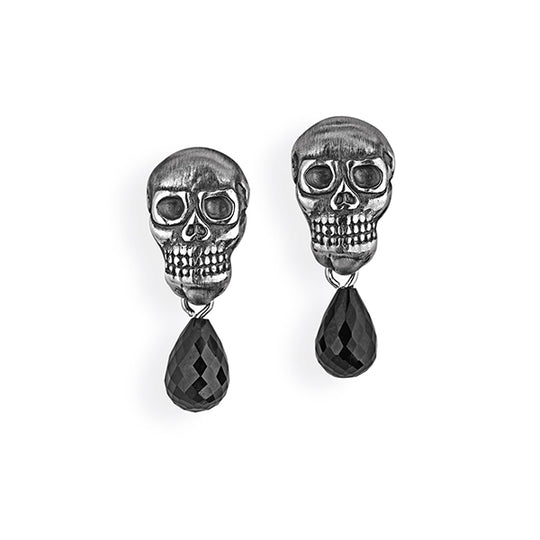 Heimathafen Totenkopf Ohrstecker mit Onyxpampel