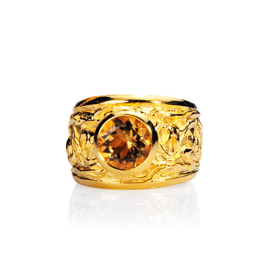 Klunkerlinge mittlerer Ring mit Citrin