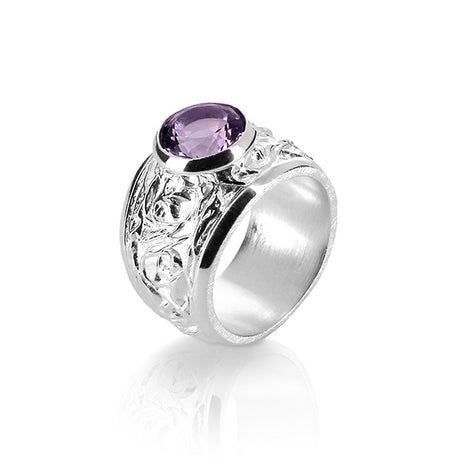 Klunkerlinge mittlerer Ring mit Amethyst
