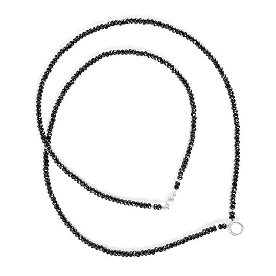 Onyx Kette mit Einhängering und Tonnenschloss in der Länge 85 cm