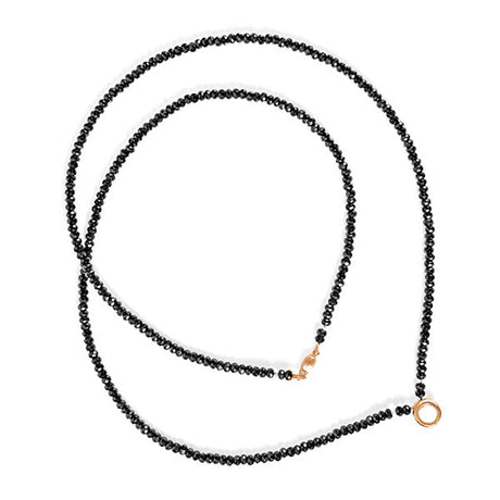 Onyx Kette mit Einhängering und Tonnenschloss in der Länge 85 cm