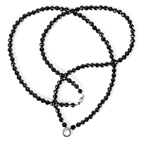 Onyx Kette mit Einhängering und Tonnenschloss in der Länge 85 cm