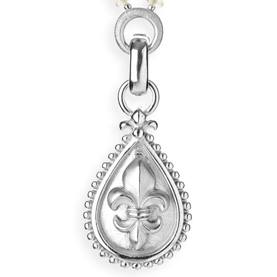 Lilienkönigin großer Anhänger mit Lilie und Klappöse