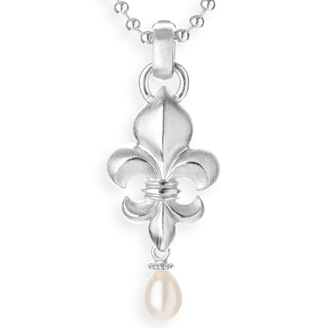 Lilienkönigin großer Anhänger mit Süßwasserperle und Klappöse