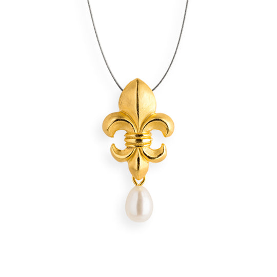 Lilienkönigin kleiner Anhänger mit Süßwasserperle