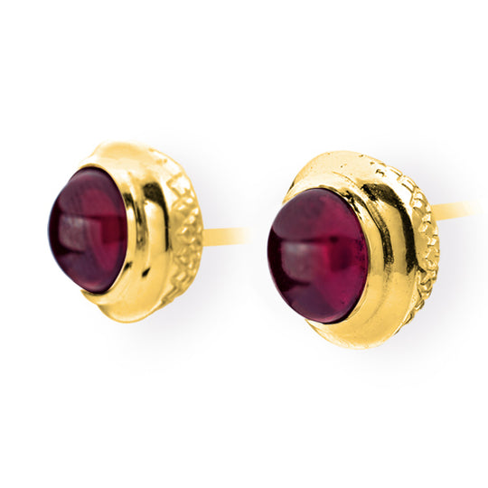 Long kleine Ohrstecker mit Granat