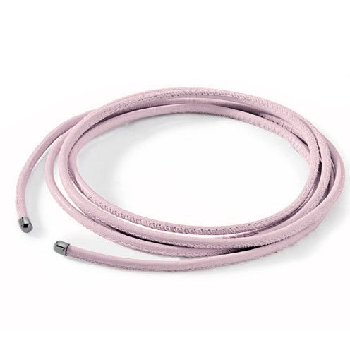 Lederband flieder 2,5 mm mit Endkappen in der Länge 130 cm