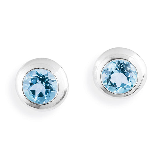 Strandgut kleine Ohrstecker mit Topas