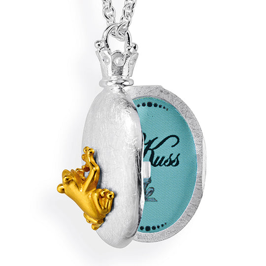 Froschkönig Medaillon Anhänger mit Frosch zum Aufklappen