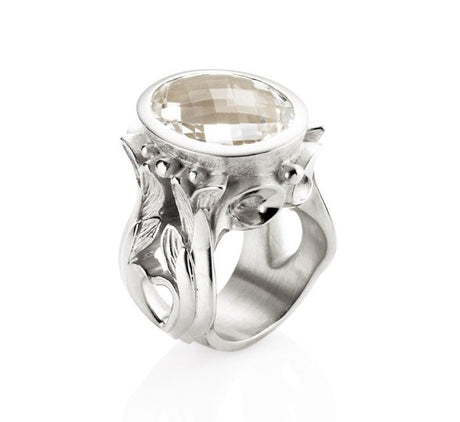 Amelie ma Chere großer Ring mit Bergkristall