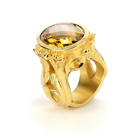 Amelie ma Chere großer Ring mit Citrin