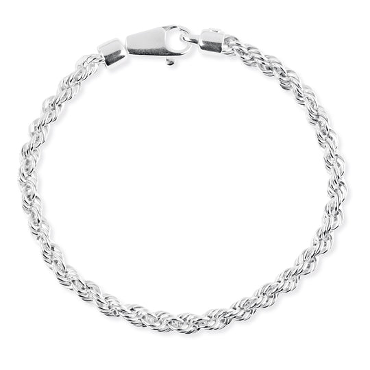 Klassisches Kordel Armband mit Schmuck-Karabiner in der Länge 19 cm.