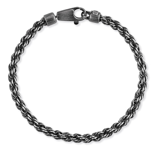 Klassisches Kordel Armband mit Schmuck-Karabiner in der Länge 21 cm