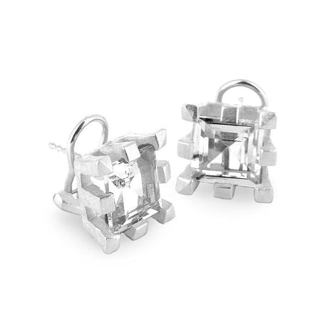 Burgen Clipohrstecker mit Bergkristall