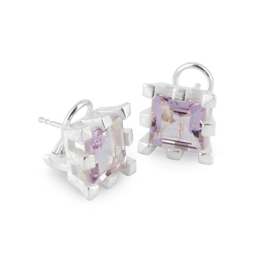 Burgen Clipohrstecker mit Amethyst