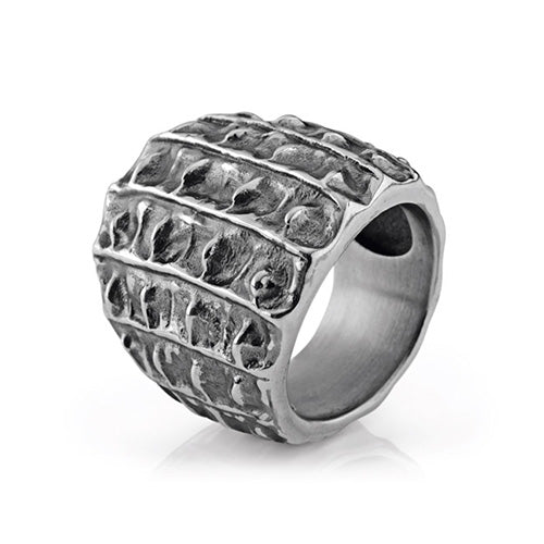 Croco großer Struktur Ring