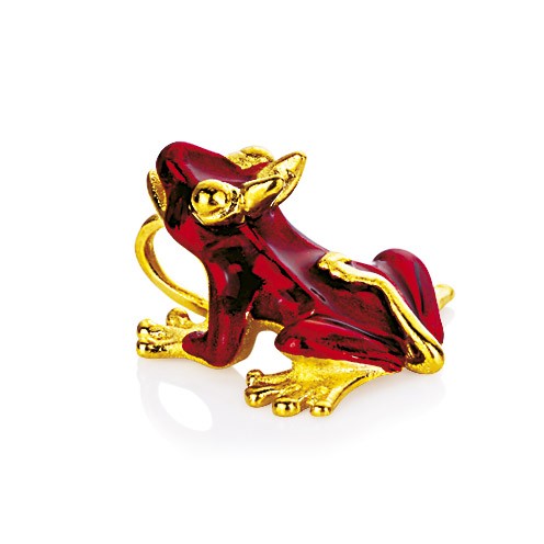 Devil Frog mittlerer Anhänger mit rotem Brandlack