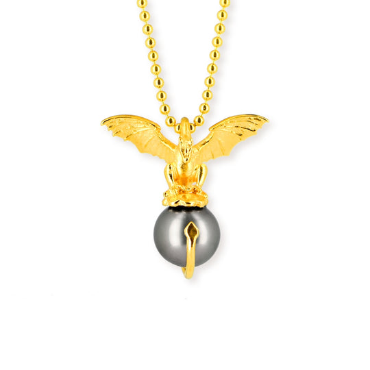 Dragonfly kleiner Drachen Anhänger mit Tahitiperle