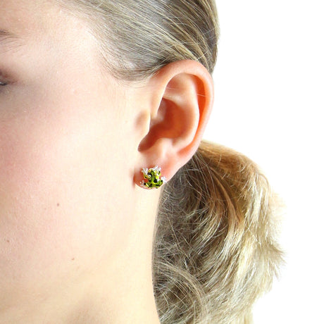 Giftpfeilfroschkönig kleine grüne Frosch Ohrstecker