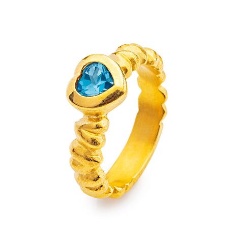 Heartbreaker Stone mini Ring mit Topas