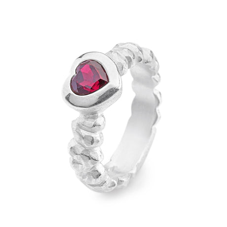 Heartbreaker Stone mini Ring mit Granat