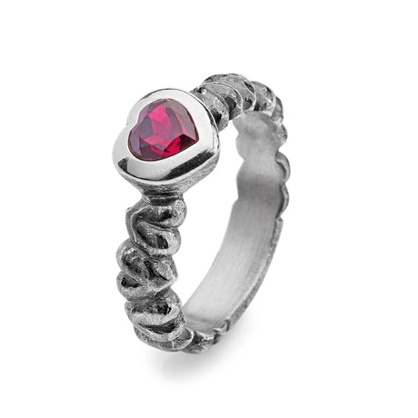 Heartbreaker Stone mini Ring mit Granat