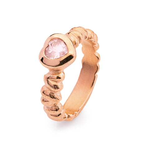 Heartbreaker Stone mini Ring mit Rosenquarz